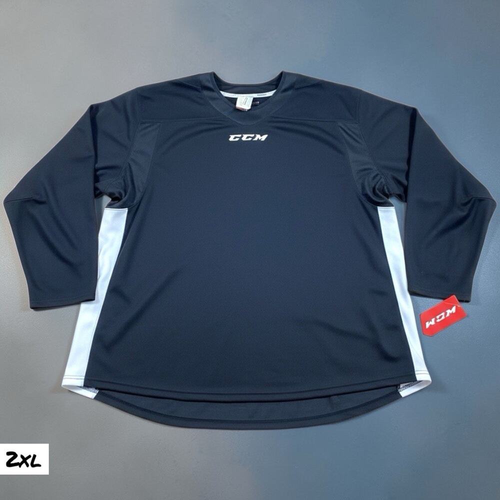 CCM Long Sleeve Shirt Men's 2XL Black Hockey Shirt‎ Mesh Breathable Lightweight